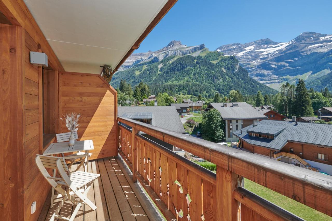 Magnifique Appartement Aux Diablerets Avec Vue Imprenable Ле Диабльоре Екстериор снимка